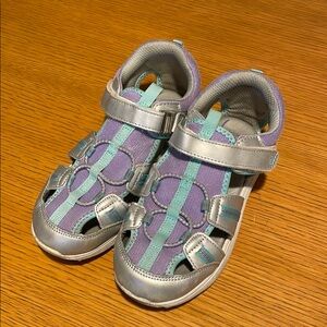 Stride Rite Kids Silver and Purple Sandals Size 13M
